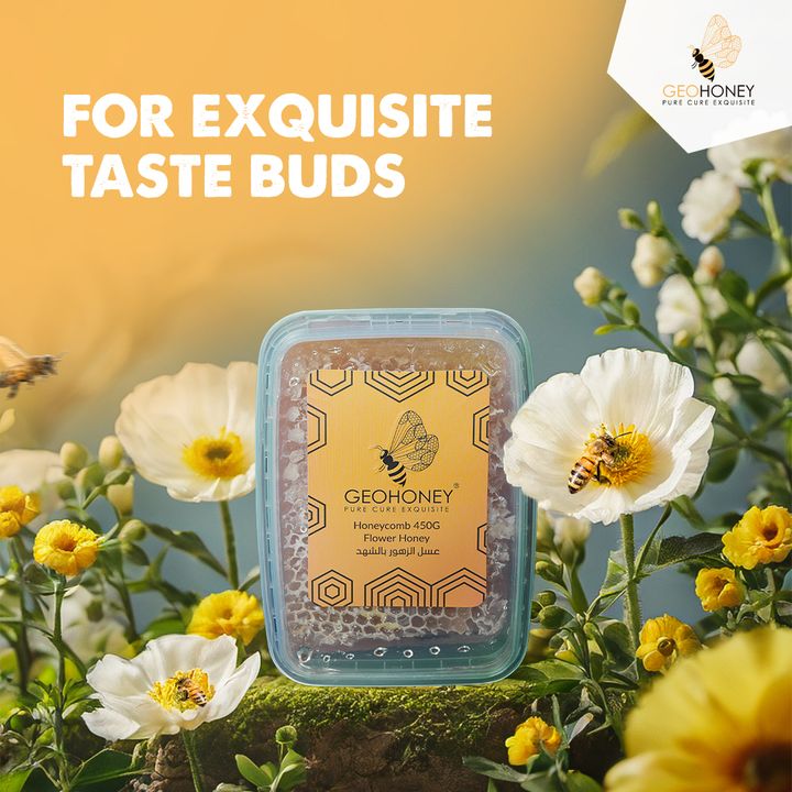 Enjoy the pure delight of Honeycomb Flower Honey! ????✨ Perfect for tea or breakfast, rich in nutrients and natural antibiotics for a health boost. 

Order now: https://geohoney.com/prod/honeycomb-flower-honey-wax-450-g

#GeoHoney #HoneycombHoney #NaturalSweetener #HealthyEating #NutritiousHoney #SweetAndHealthy #WellnessBoost #TeaTimeTreat #HoneyLovers