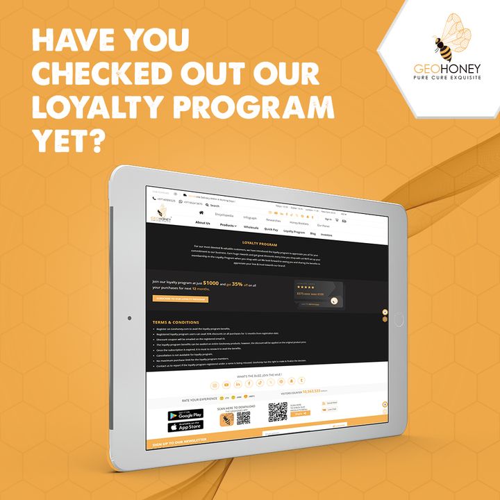 For our most devoted & valuable customers, we bring you our loyalty program to appreciate you all for your commitment to Geohoney.

???? How It Works:
✨ Simply shop with us to automatically enroll in our Loyalty Program.
✨ Earn points with every purchase and unlock exciting rewards.
✨ Enjoy exclusive discounts and special offers reserved just for our loyal customers.

Join us in celebrating your love and trust in our brand. We can't wait to reward you for being a part of the Geohoney family! ???? ????  

#GeoHoney #GeohoneyLoyalty #LoyalCustomer #RewardProgram #ShopAndEarn #ExclusiveDiscounts #HoneyLovers #LoyaltyRewards #SpecialOffers