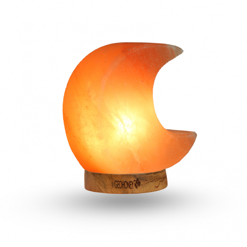 Himalayan Salt Lamp Half Moon Geohoney
