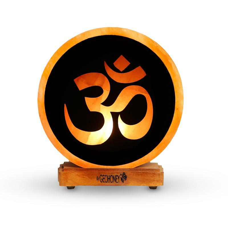 Himalayan Salt Lamp - Hinduism OM Sign
