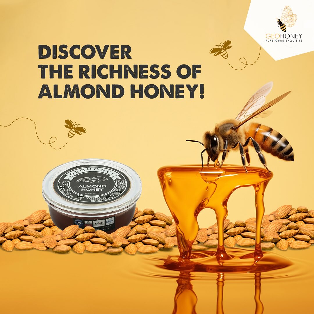 Stay nutritionally healthy and happy with this pure and raw honey type that promises to win your heart! ???? 
Almond honey is not just a treat for your taste buds but also boasts remarkable memory-stimulating powers, making it ideal for everyone!

#GeoHoney #PremiumHoney #HoneyLovers #NaturalSweetness #AlmondHoney #RawHoney #HoneyCollection #HealthyLiving #OrganicHoney #DeliciousHoney #HoneyForHealth #HoneyDelight