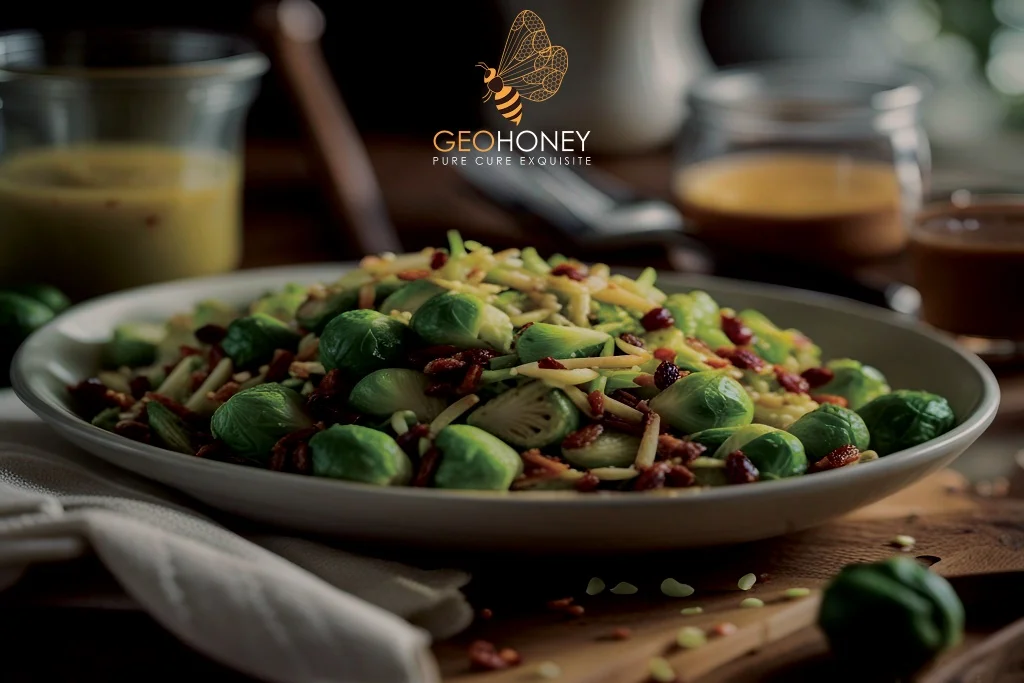 Honey-Mustard Brussels Sprouts Salad Recipe Image, Indulge in the delightful flavours.