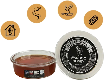 Wandoo honey is gathered in what way?