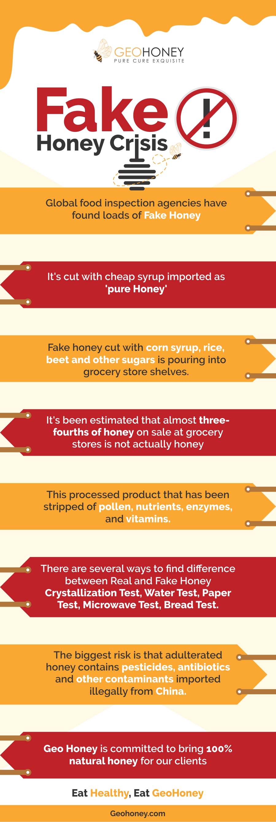 Fake honey crisis infographic