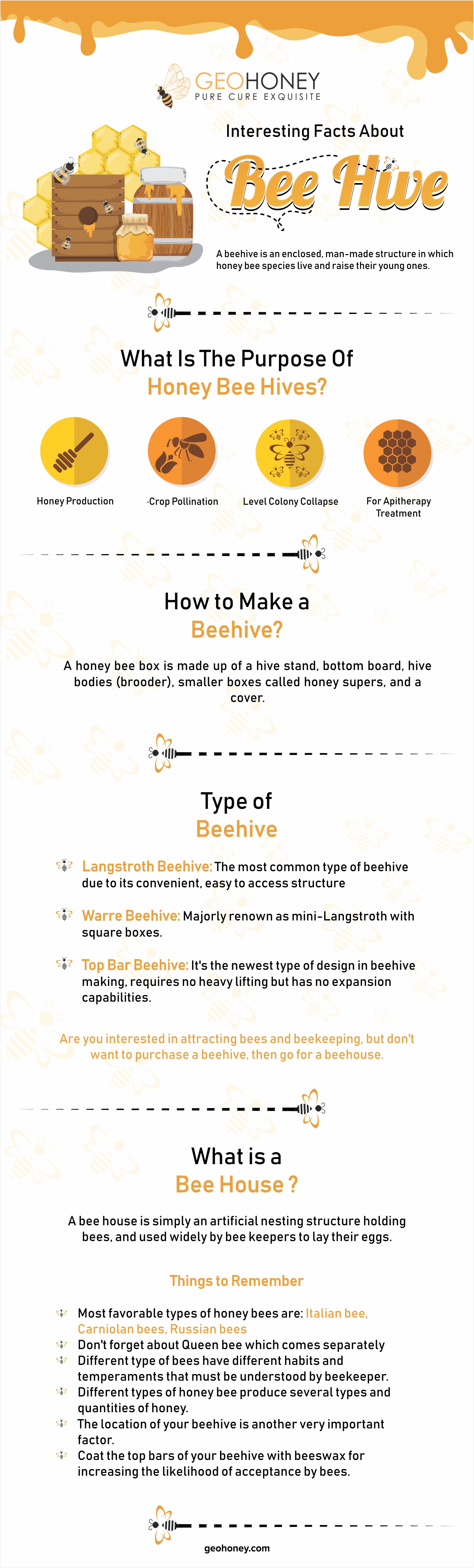 Facts about Bee hive - Geohoney