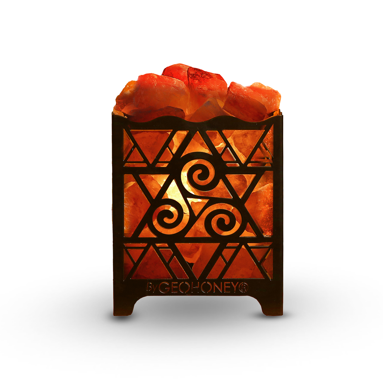 Himalayan Salt Decorative Lamp Basket with Chunks